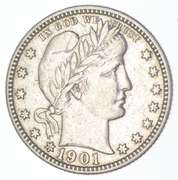 1901-O Barber Quarter