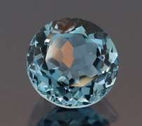 Glittering 2.93ct sky blue 9mm Topaz solitaire