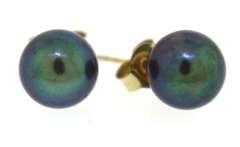 Classic Grey Pearl Stud Earrings
