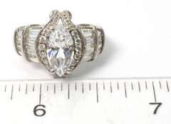 Sterling Silver CZ Cocktail Ring