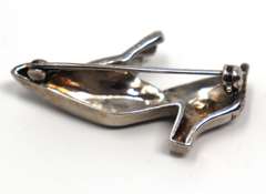 Sterling Silver Marcasite Shoes Pin
