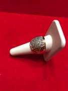 MEN’S 10K GOLD AND DIAMOND DOME RING