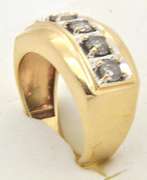 Gents 1.00 CARAT  Diamond Ring, 14K two tone GOLD