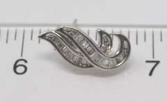 Fancy White Gold Diamond Swirl Earrings