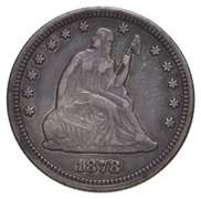 1878-CC Seated Liberty Quarter