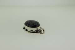 Silver-Tone Color Stone Pendant