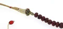 Unique Ruby Beaded Tassel Necklace