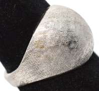 Interesting Textured Dome Ring in Sterling Silver