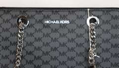 Micheal Kors Leather Trim Chain Handle Tote