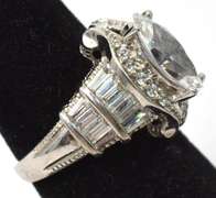 Sterling Silver CZ Cocktail Ring