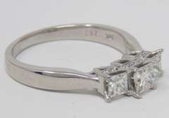 Brilliant 18kt Princess Cut Diamond Engagement Ring