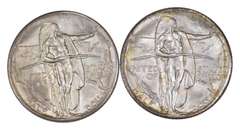 Lot (2) 1926 & 1928 Oregon Trail Commemorative Half Dollars - Unc