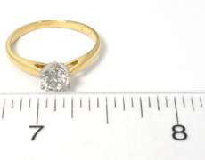 Alluring 2/3CT Diamond Solitaire Ring in 14KT Yellow Gold