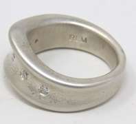 Robert Lee Morris Rolled Edge Flush Diamond Ring