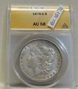 1878-S Morgan Dol, ANACS AU-58