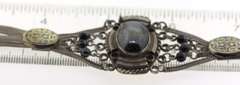 Sterling Silver Oval Hematite Multi Row Bracelet