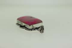 Silver-Tone Color Stone Pendant