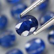 Stunning ink blue 5.99ct 5x4mm Sapphire set