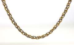 Italian Two Tone Twisted Bead Necklace