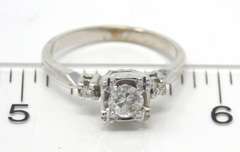 Vintage White Gold Diamond Ring