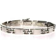 925 Sterling Silver Puzzle Link Bracelet