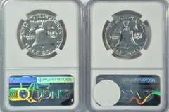 1957 & 1960 Gem PRF Franklin Half Dollars. NGC PF67