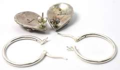 Lot of 2 Pairs of Sterling Silver Earrings