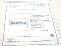 Aquamarine & Diamond Earrings in 14KT