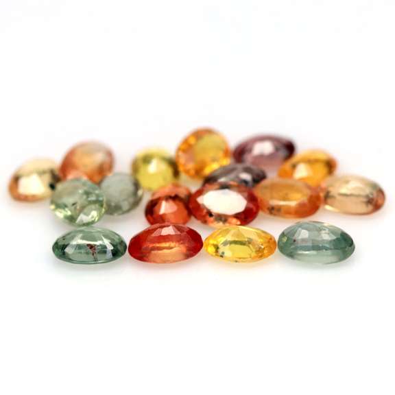 Heated only! 8.37ct fancy color Sapphire set