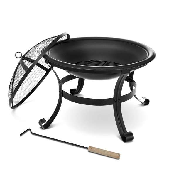 22 Inch Steel Fire Pit BBQ Grill