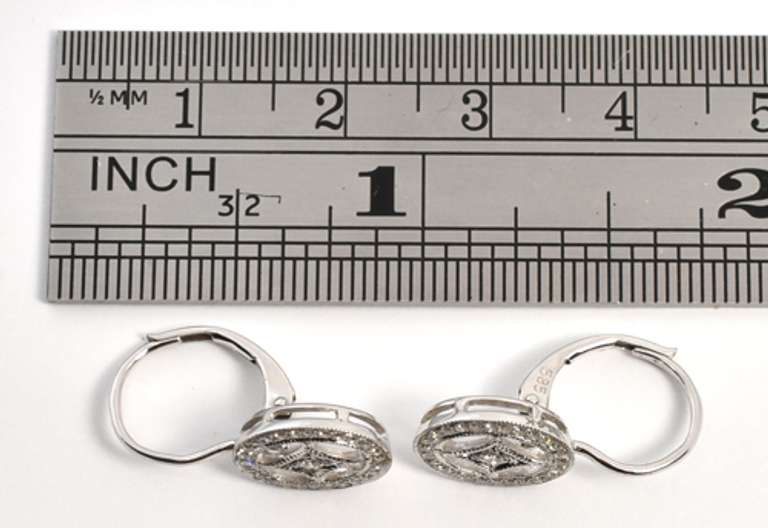 Charming Diamond Earrings in 14K White Gold