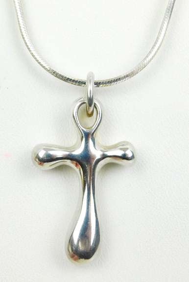 Italian Sterling Silver Cross & Chain