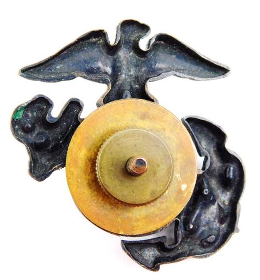 Early Large U.S. Marines Hat Badge