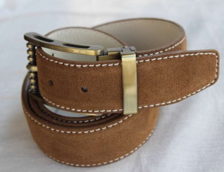 Classy Fine Quality Suede Belt, Made In Italy