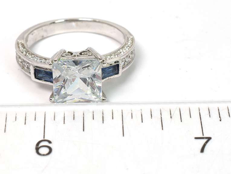 Sterling Silver CZ Cocktail Ring