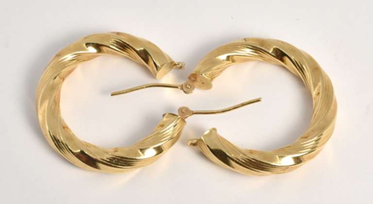 Pretty Quarter Sized Hoop Earrings