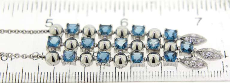 Bvlgari Lucia Blue Topaz and Diamond Necklace