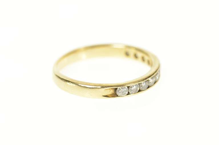 14K Yellow Gold 0.44 Ctw Classic Diamond Wedding Band Ring