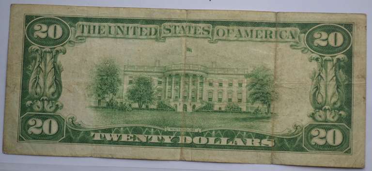 First and Only Small Size 1928 $ 20 Gold Certificate