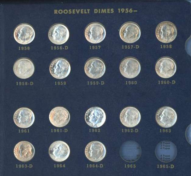 Complete Gem BU Set of Roosevelt Dimes 1946-64. album