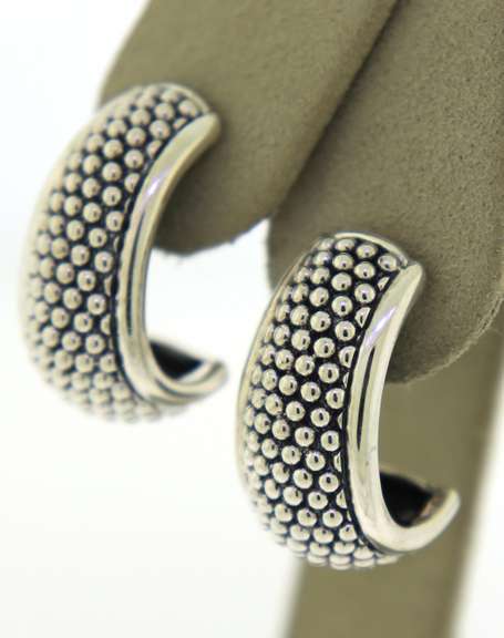 Lagos Signature Caviar Hoop Earrings