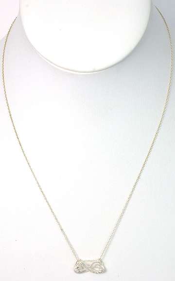 Sterling Silver White Stone Necklace