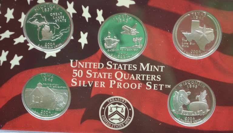 2004 & 2 2005 Silver US Proof Sets