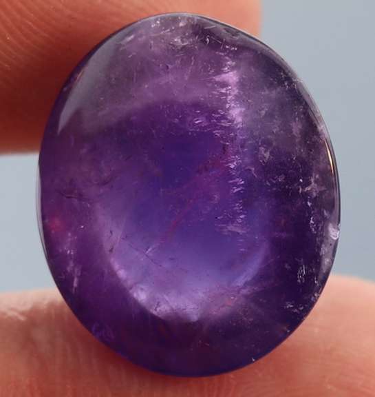 Huge 20.43ct untreated Amethyst cabochon