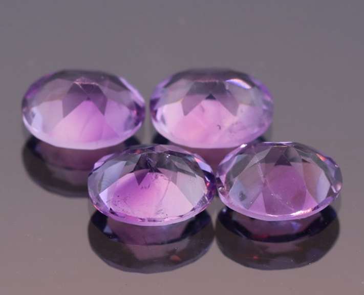 Glittering 6.39ct 7x9mm real Bolivian Amethyst set