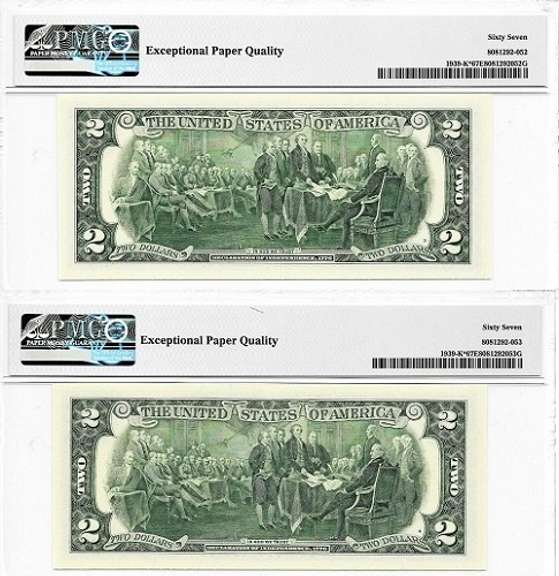 (2) Gem Crisp Consecutive 2009 Dallas $2 Star Replacement Notes PMG 67 Superb Gem Uncirculated!