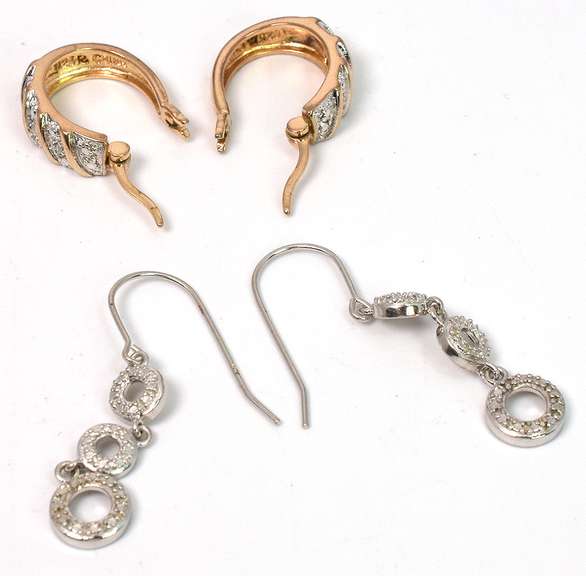 2 Pairs of Sterling Silver Earrings