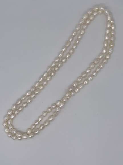 Beautiful 46 inch Long Pearl Necklace