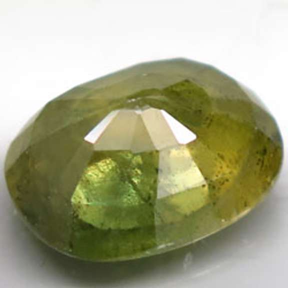 Attention grabbing 4.10ct moss green Sapphire