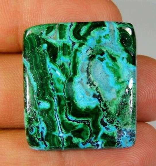 Gorgeous 58.09ct Chrysocolla and Malachite cabochon